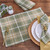 Blossom Grove Woven Plaid Cloth Placemat, 13" x 19"